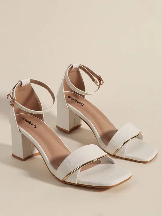 Party Block Sandals with Buckles