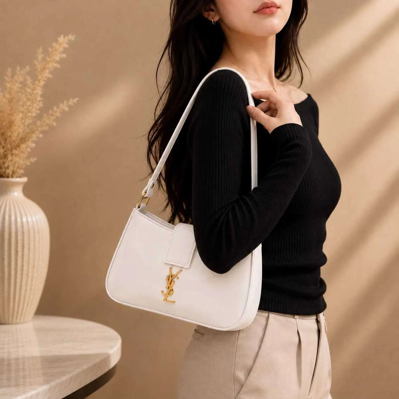 White Women Sling Bag