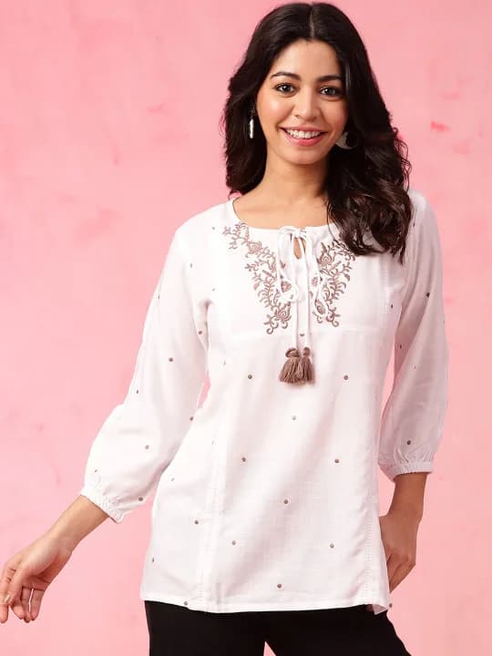 three-Quarter Sleeve Kurti