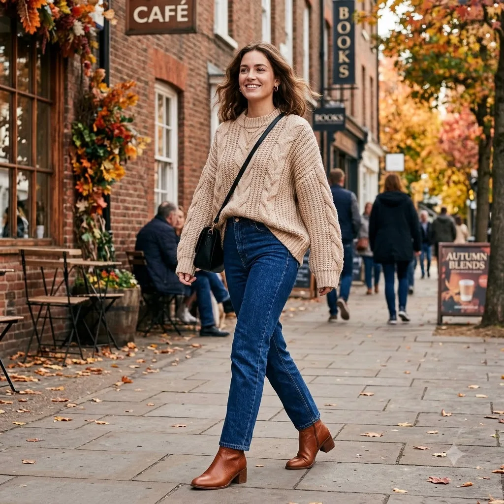 Styling sweater with jeans